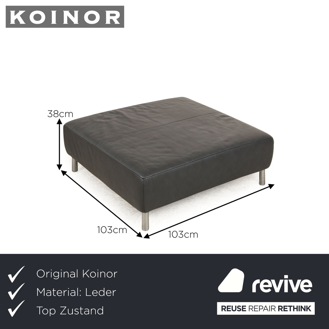 Koinor Genesis Leather Stool Grey