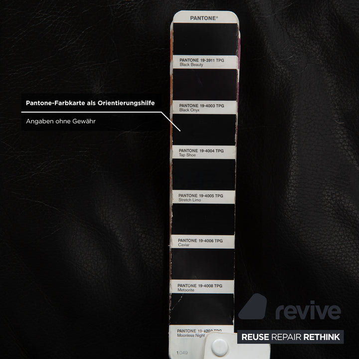 Canapé quatre places en cuir noir Koinor Genesis