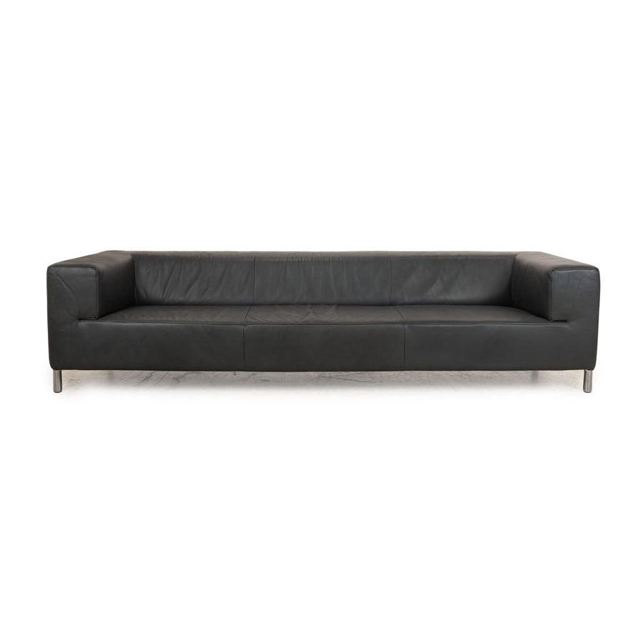 Koinor Genesis Leather Four Seater Gray Sofa Couch