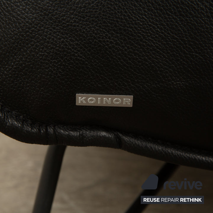 Koinor Gismo Leather Sofa Set Black Three Seater Two Seater Sofa Couch