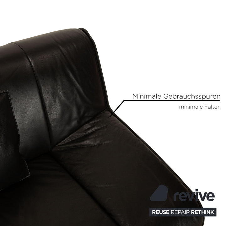 Koinor Gismo Leather Sofa Set Black Three Seater Two Seater Sofa Couch