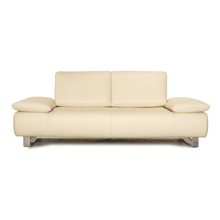 Koinor Goya Leder Zweisitzer Creme Sofa Couch manuelle Funktion