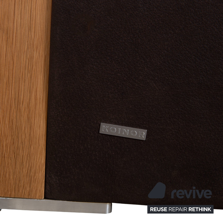 Koinor Harriet Garnitur Leder Holz 2x Zweisitzer Braun Mokka manuelle Funktion Sofa Couch