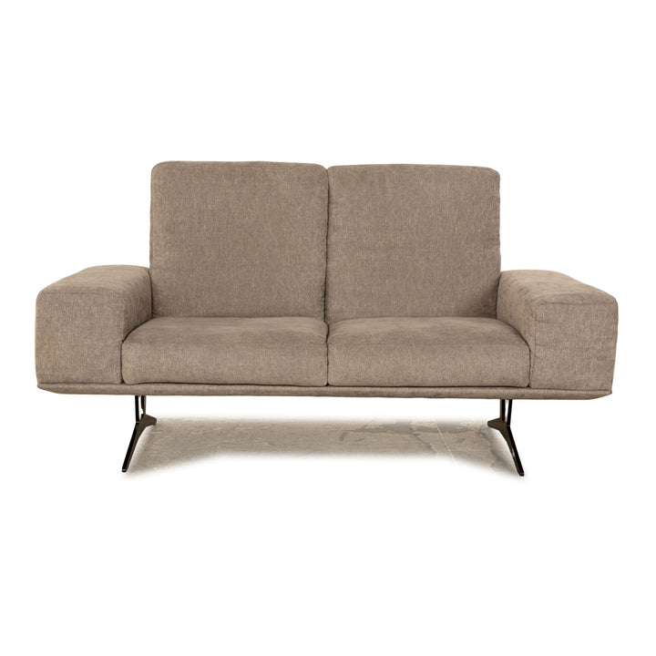 Koinor Hiero Fabric Two Seater Gray Sofa Couch Manual Function