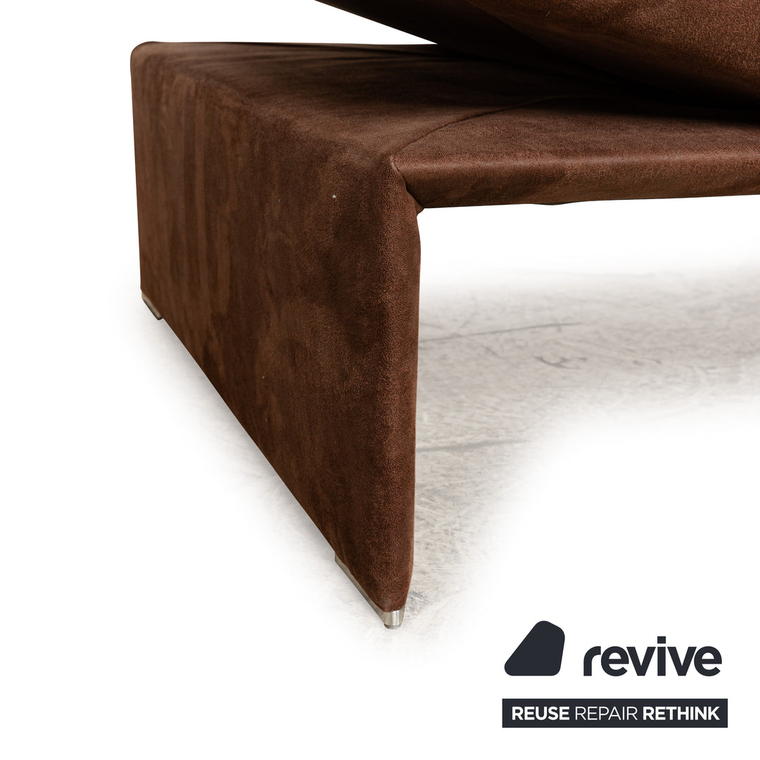 Koinor Houston Leder Stoff Zweisitzer Braun Rot manuelle Funktion Sofa Couch