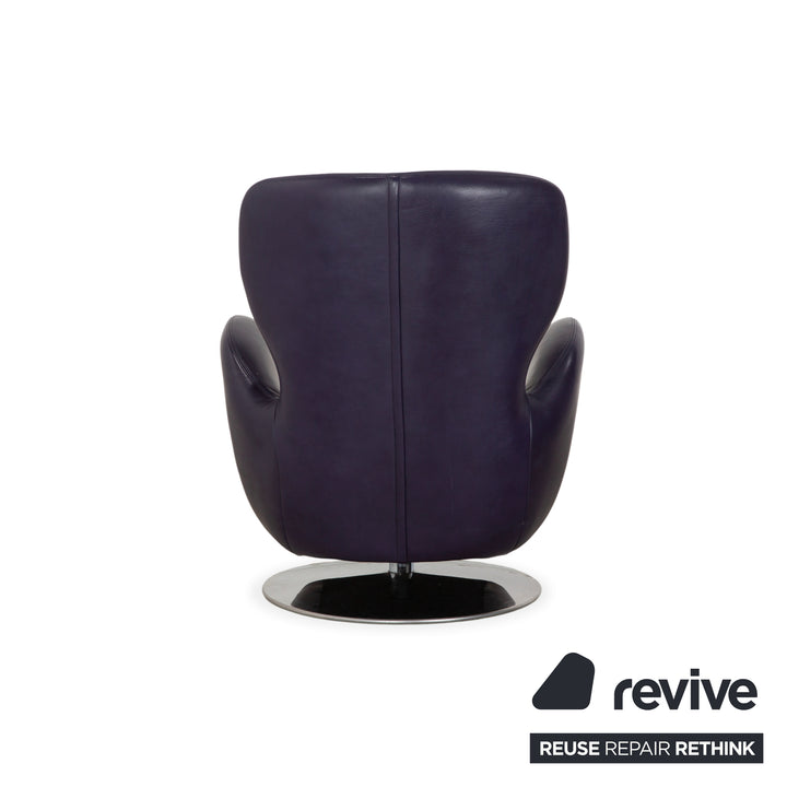 Koinor Interio Leder Sessel Lila Aubergine Drehfunktion