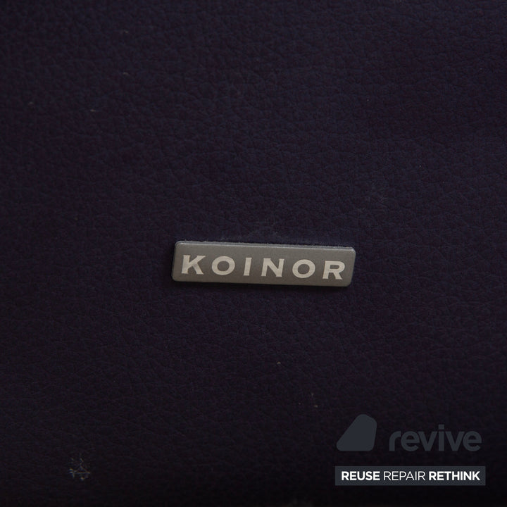 Fauteuil pivotant en cuir Koinor Interio violet aubergine