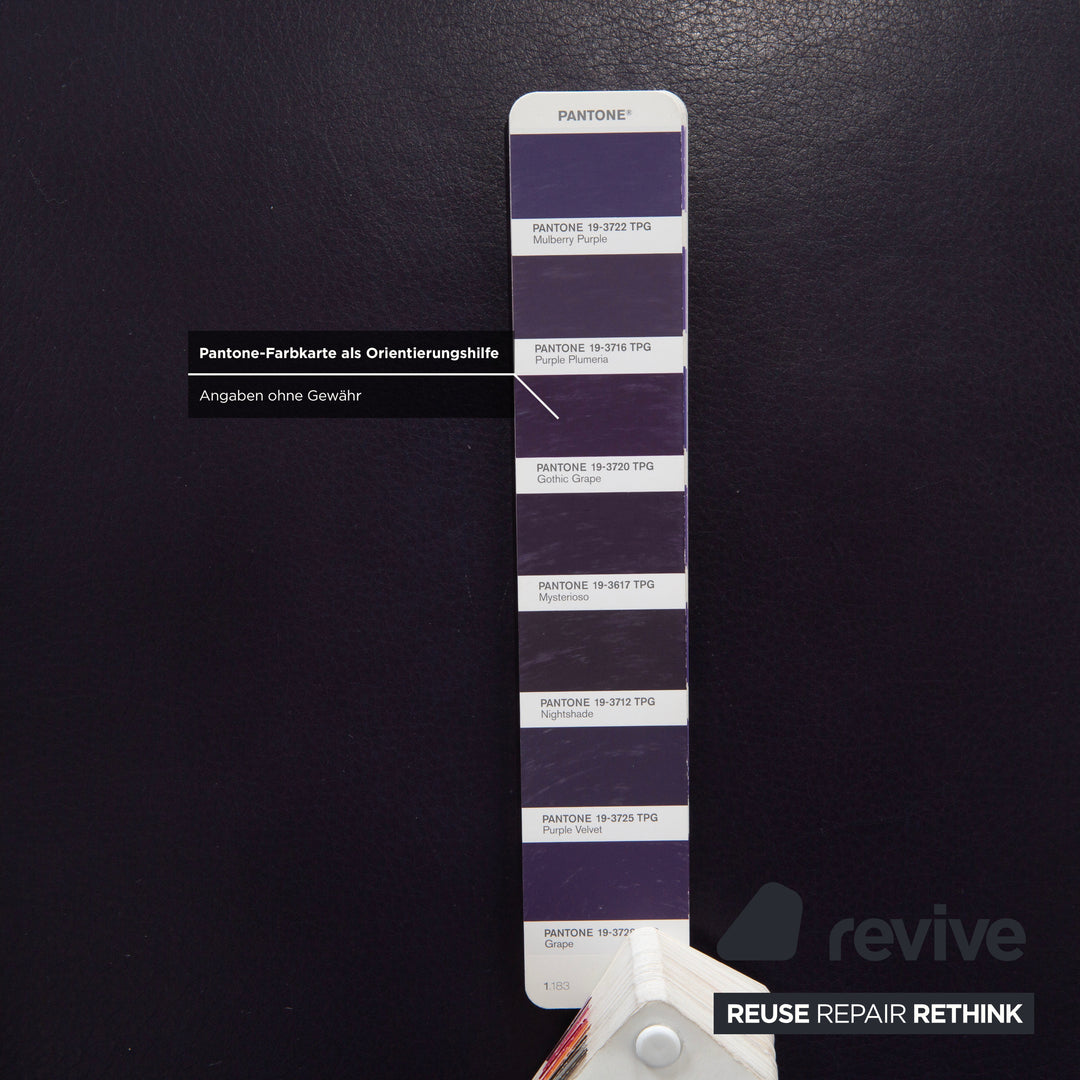 Fauteuil pivotant en cuir Koinor Interio violet aubergine