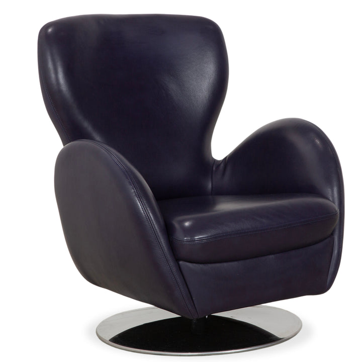Koinor Interio Leder Sessel Lila Aubergine Drehfunktion