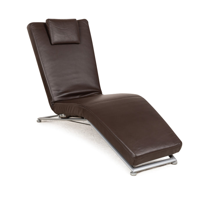 Koinor Jeremiah Leather Lounger Brown manual function