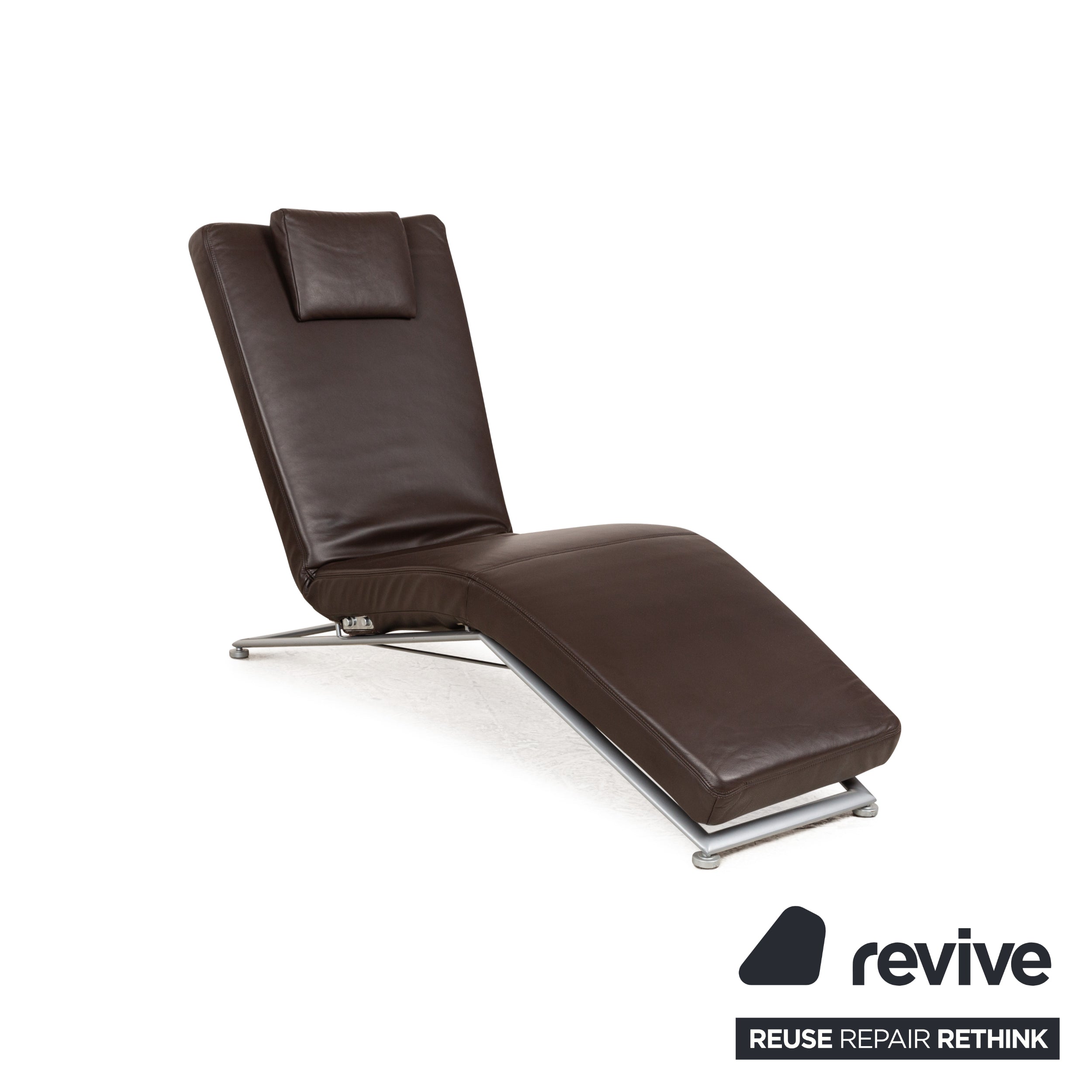 Koinor Jeremiah Leather Lounger Brown manual function