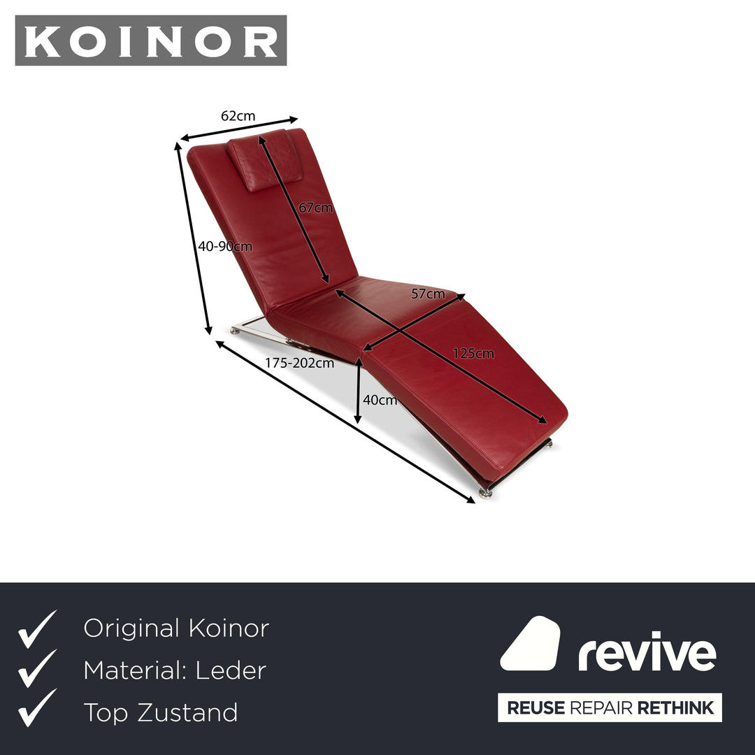 Koinor Jeremiah Leder Liege Rot manuelle Funktion