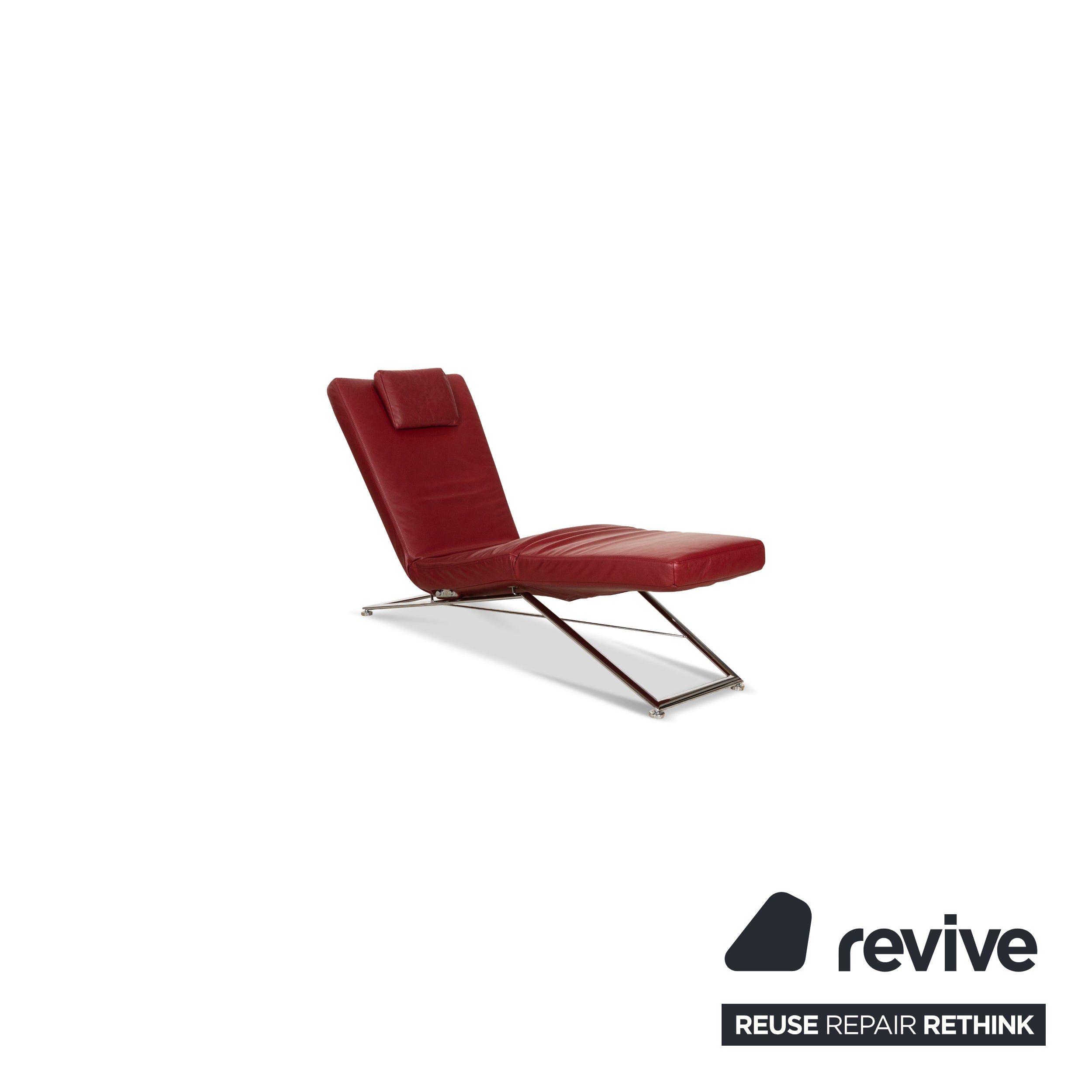 Koinor Jeremiah Leather Lounger Rouge fonction manuelle