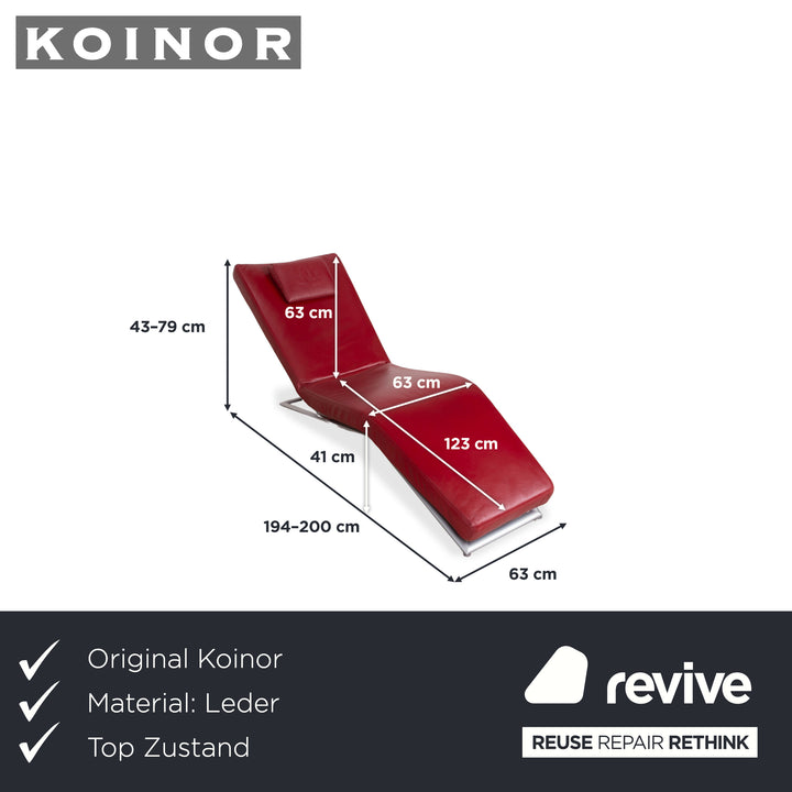Koinor Jeremiah Leder Liege Rot manuelle Funktion
