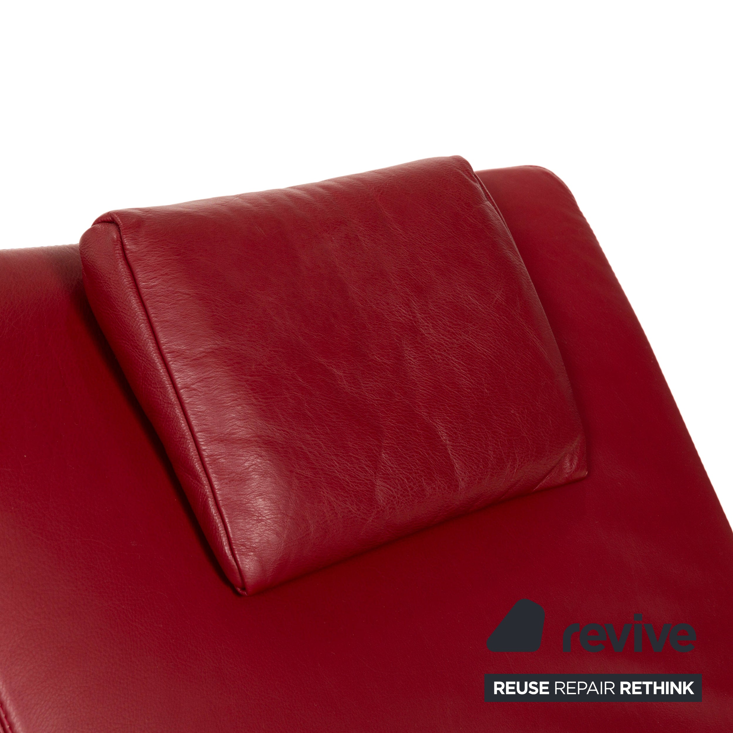 Koinor Jeremiah Leather Lounger Rouge fonction manuelle