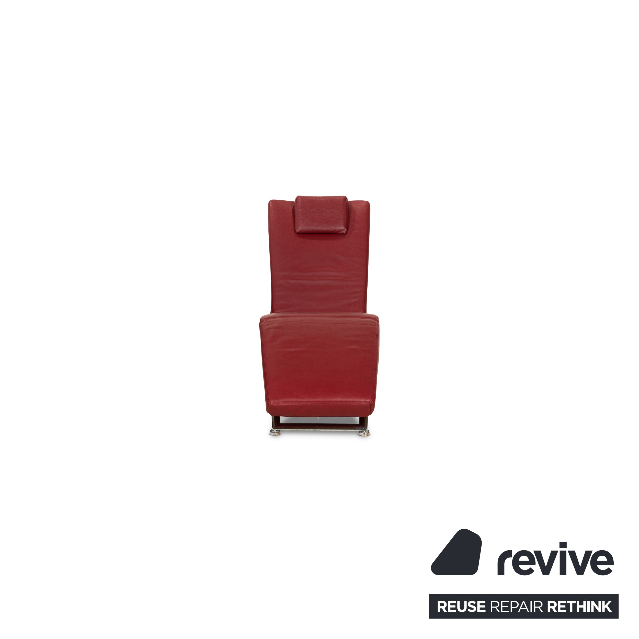 Koinor Jeremiah Leather Lounger Rouge fonction manuelle