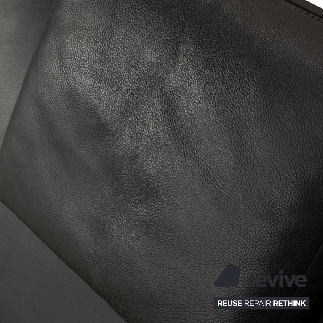 Koinor Jeremiah Leather Lounger Black manual function