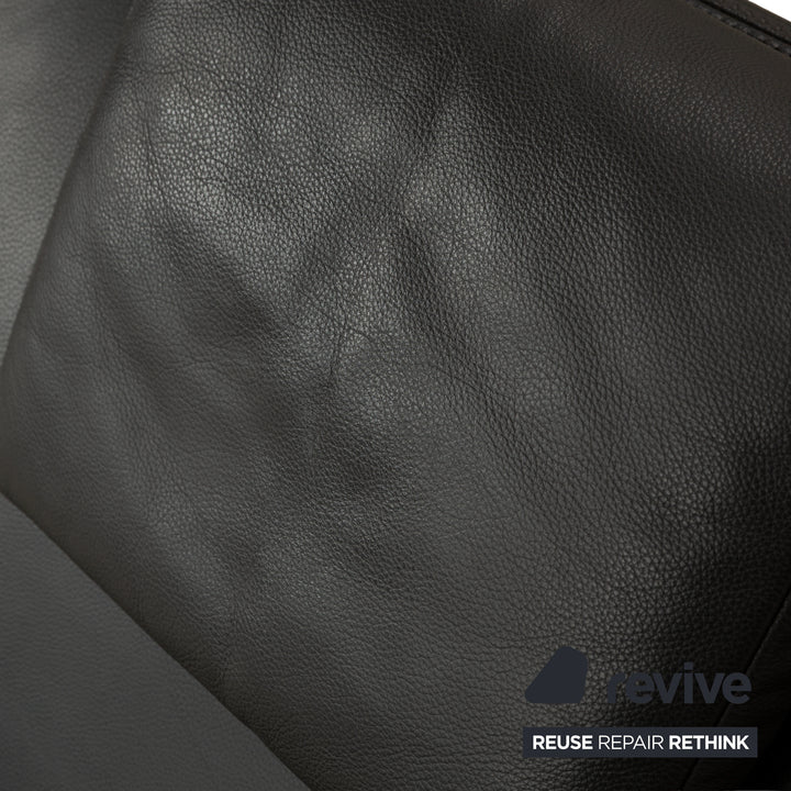 Koinor Jeremiah Leather Lounger Black manual function