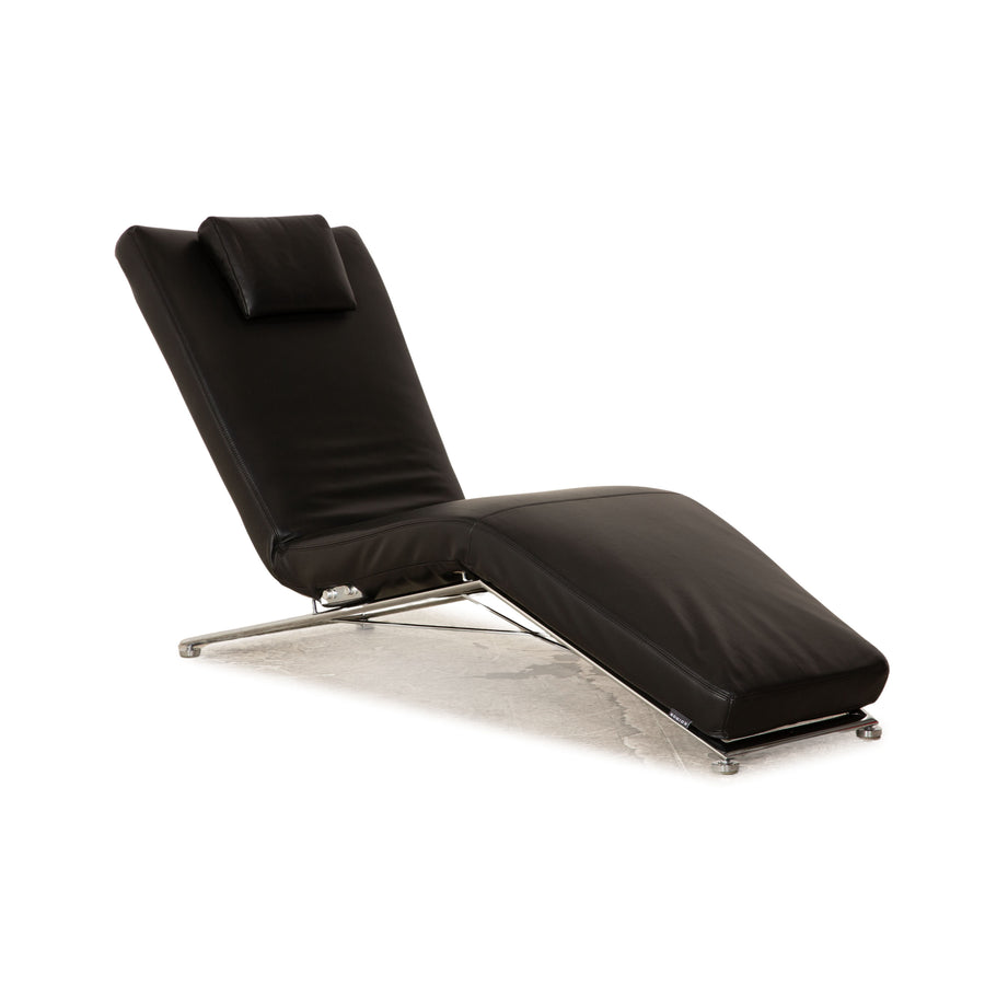Koinor Jeremiah Leather Lounger Black manual function