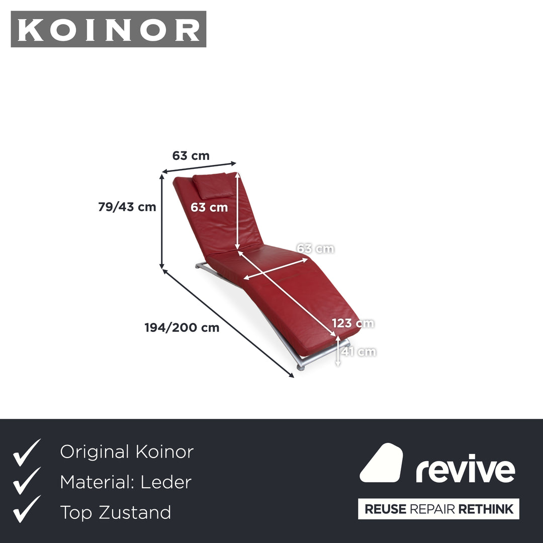Koinor Jeremiah Liege Rot Relaxfunktion Funktion Relaxliege