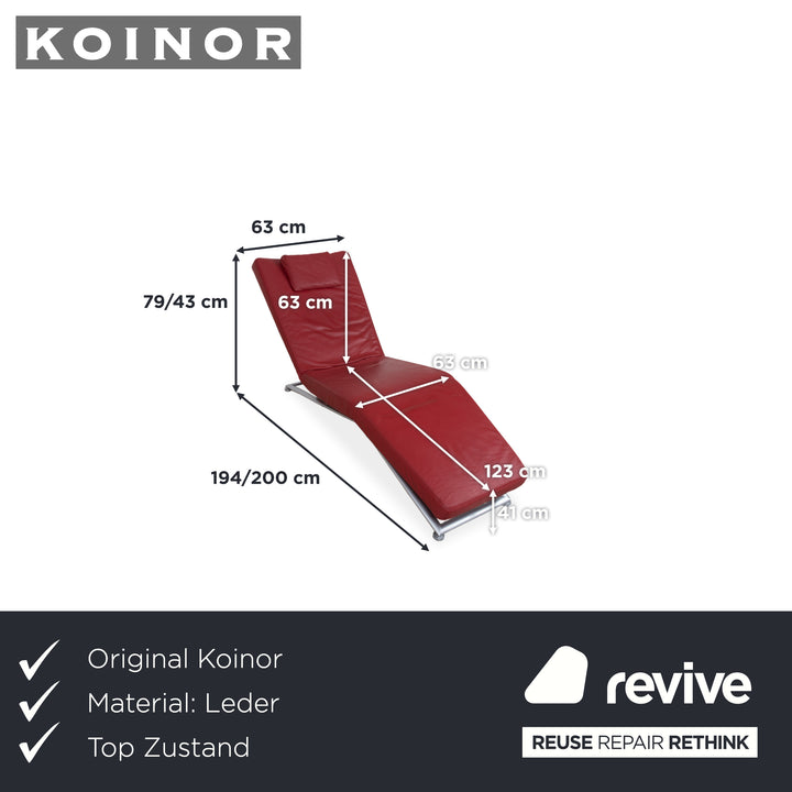 Koinor Jeremiah Liege Rot Relaxfunktion Funktion Relaxliege