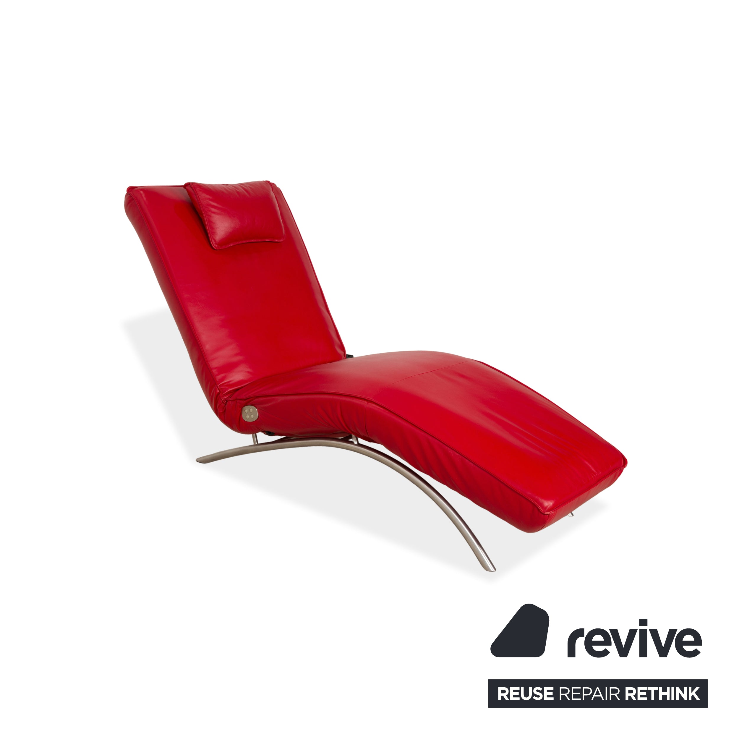 Chaise longue en cuir Koinor Jonas Rouge fonction électrique