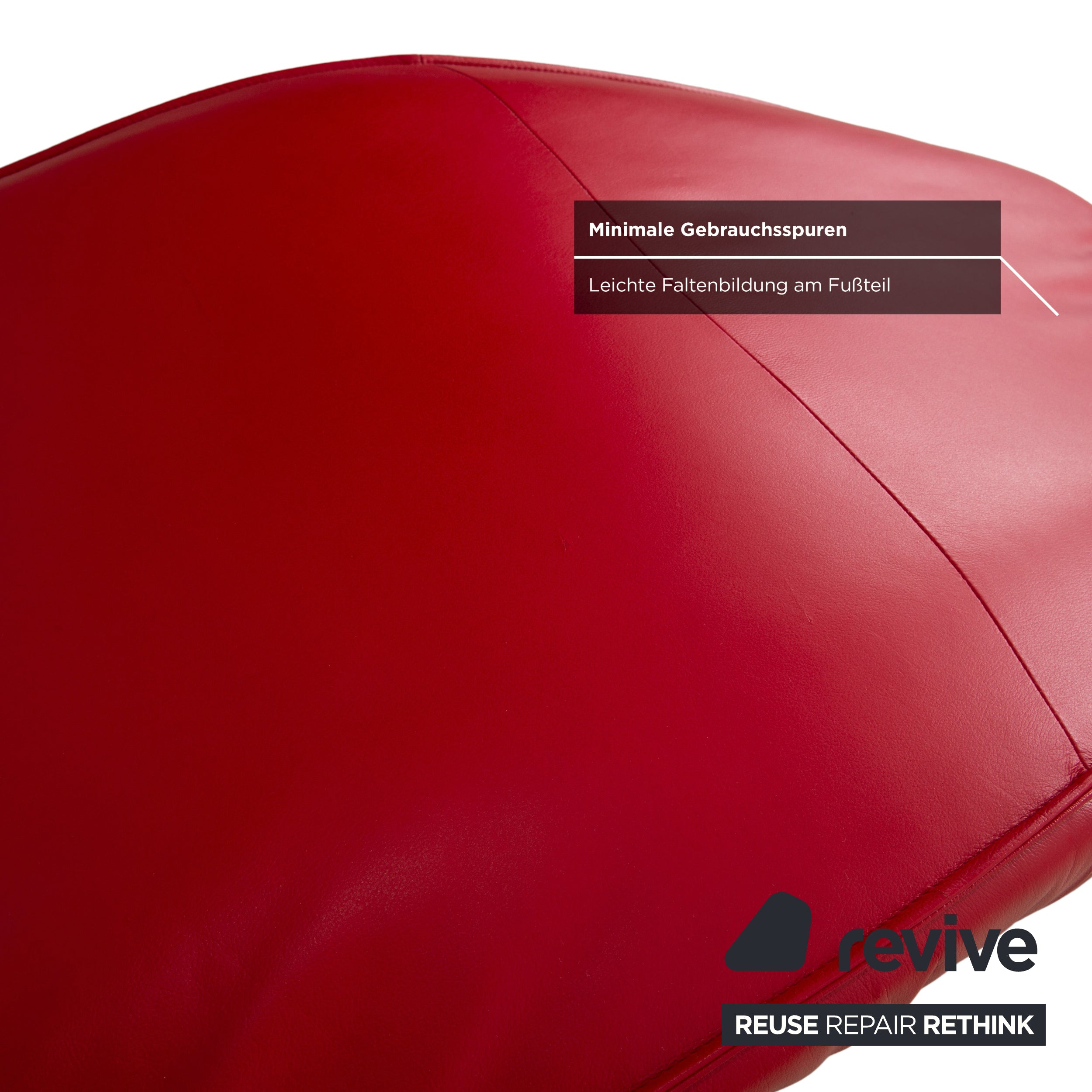 Chaise longue en cuir Koinor Jonas Rouge fonction électrique