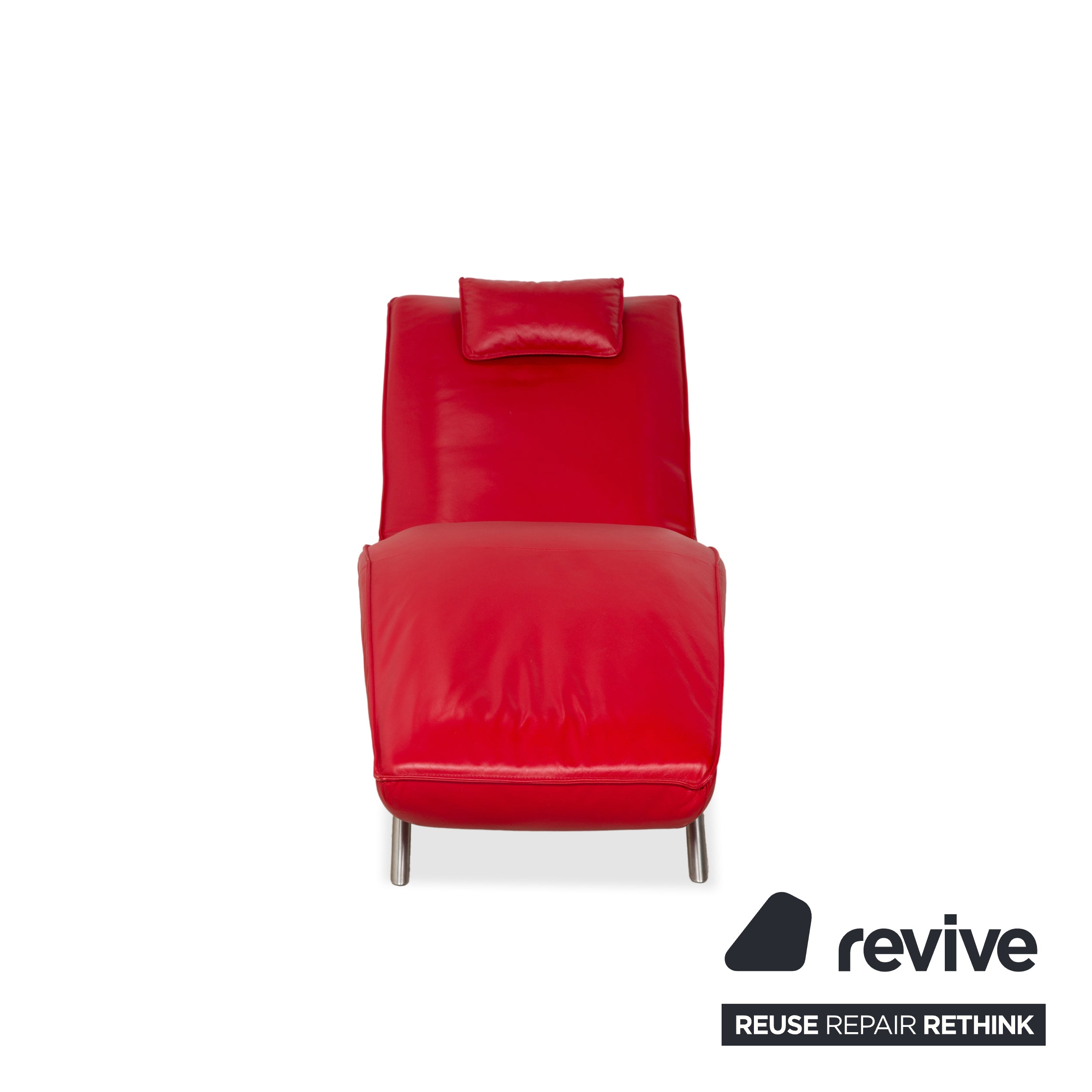 Chaise longue en cuir Koinor Jonas Rouge fonction électrique