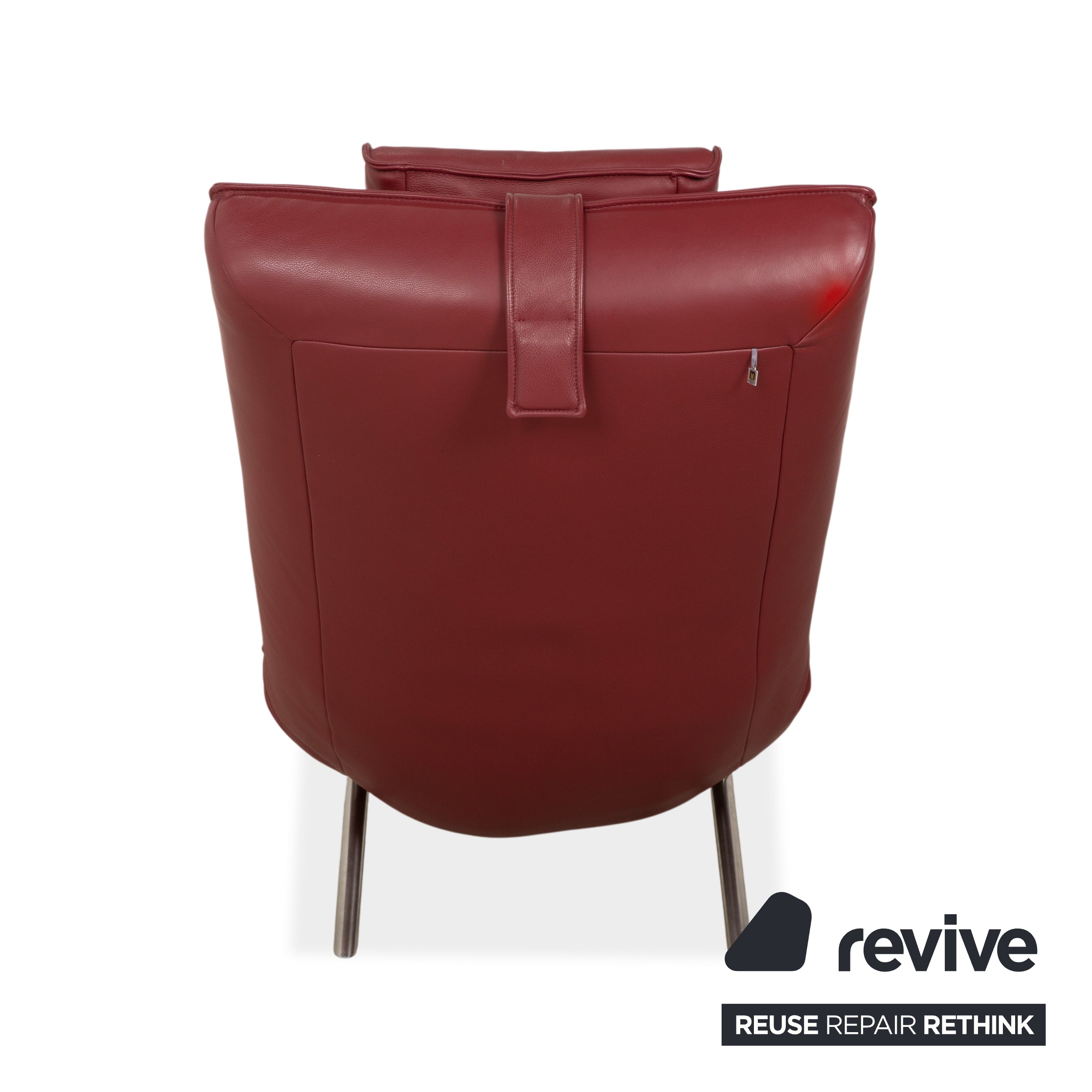 Fauteuil inclinable en cuir rouge Koinor Jonas à piles électriques