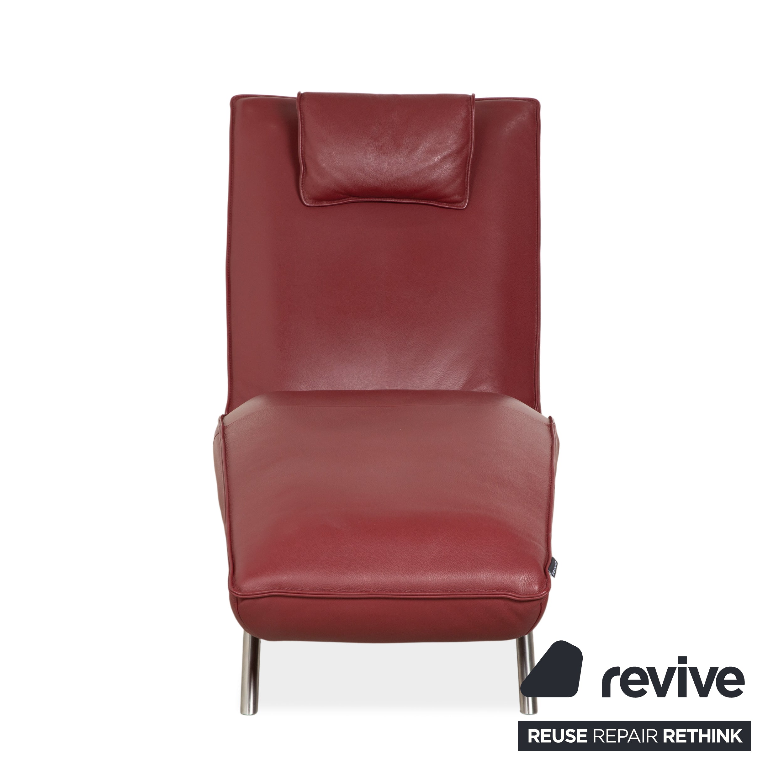 Fauteuil inclinable en cuir rouge Koinor Jonas à piles électriques