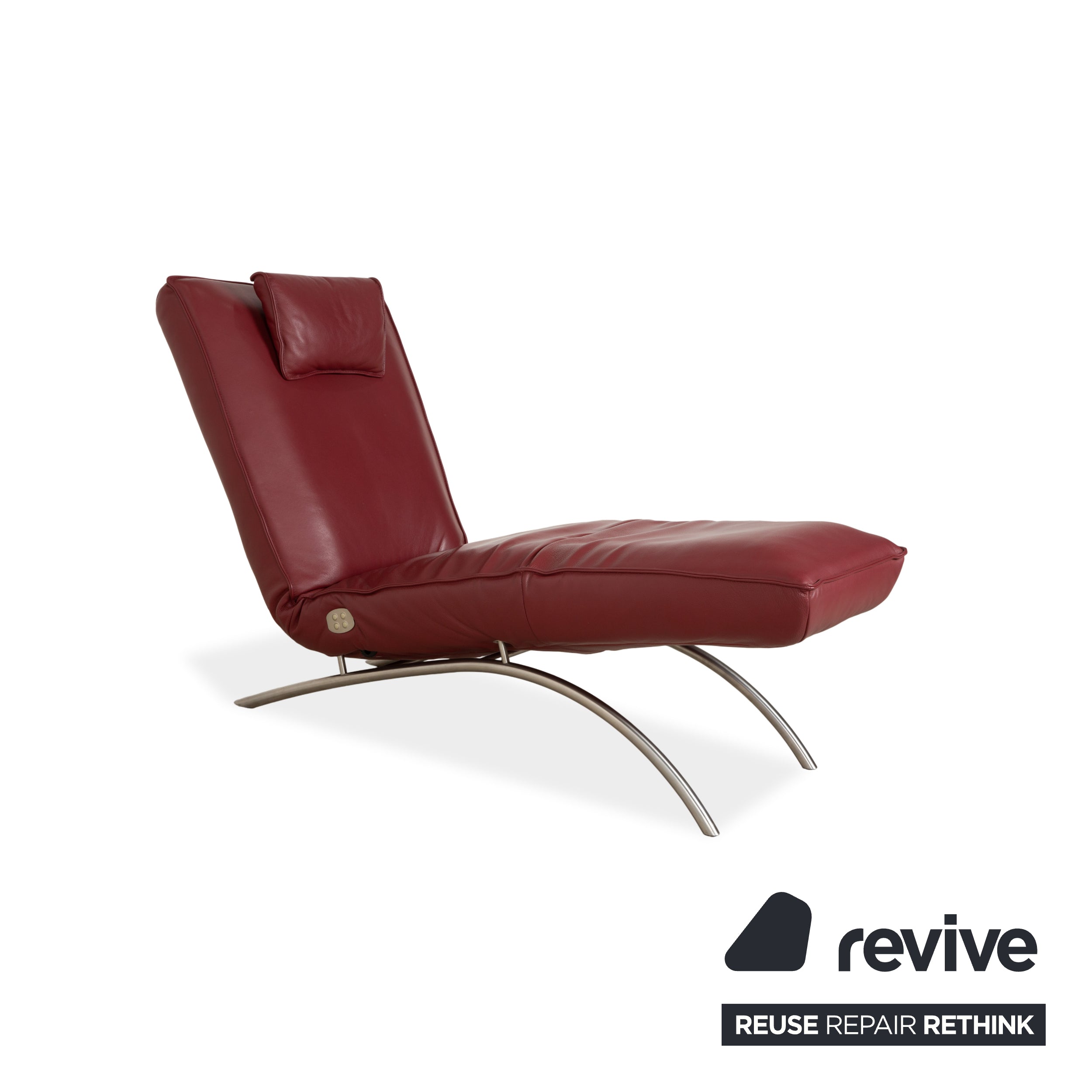 Fauteuil inclinable en cuir rouge Koinor Jonas à piles électriques