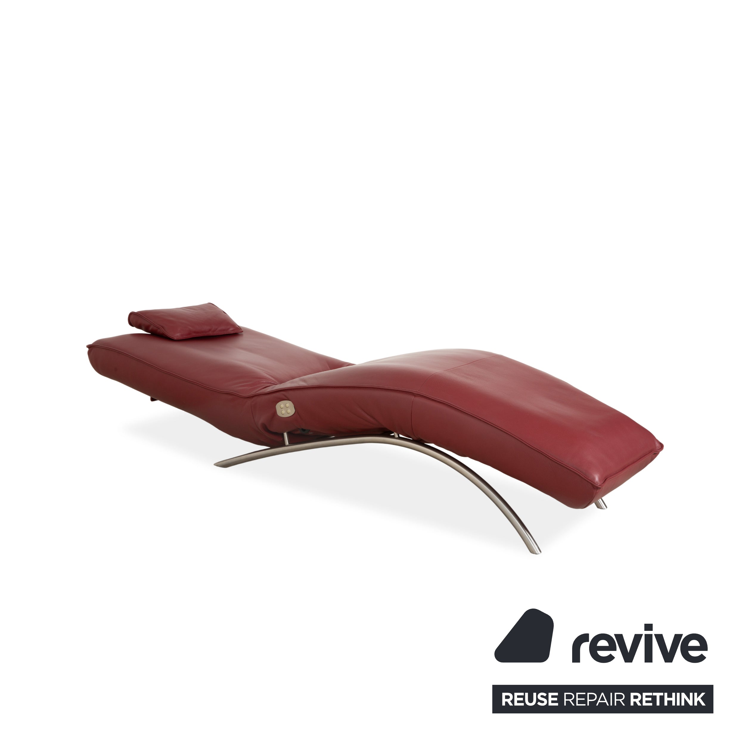 Fauteuil inclinable en cuir rouge Koinor Jonas à piles électriques