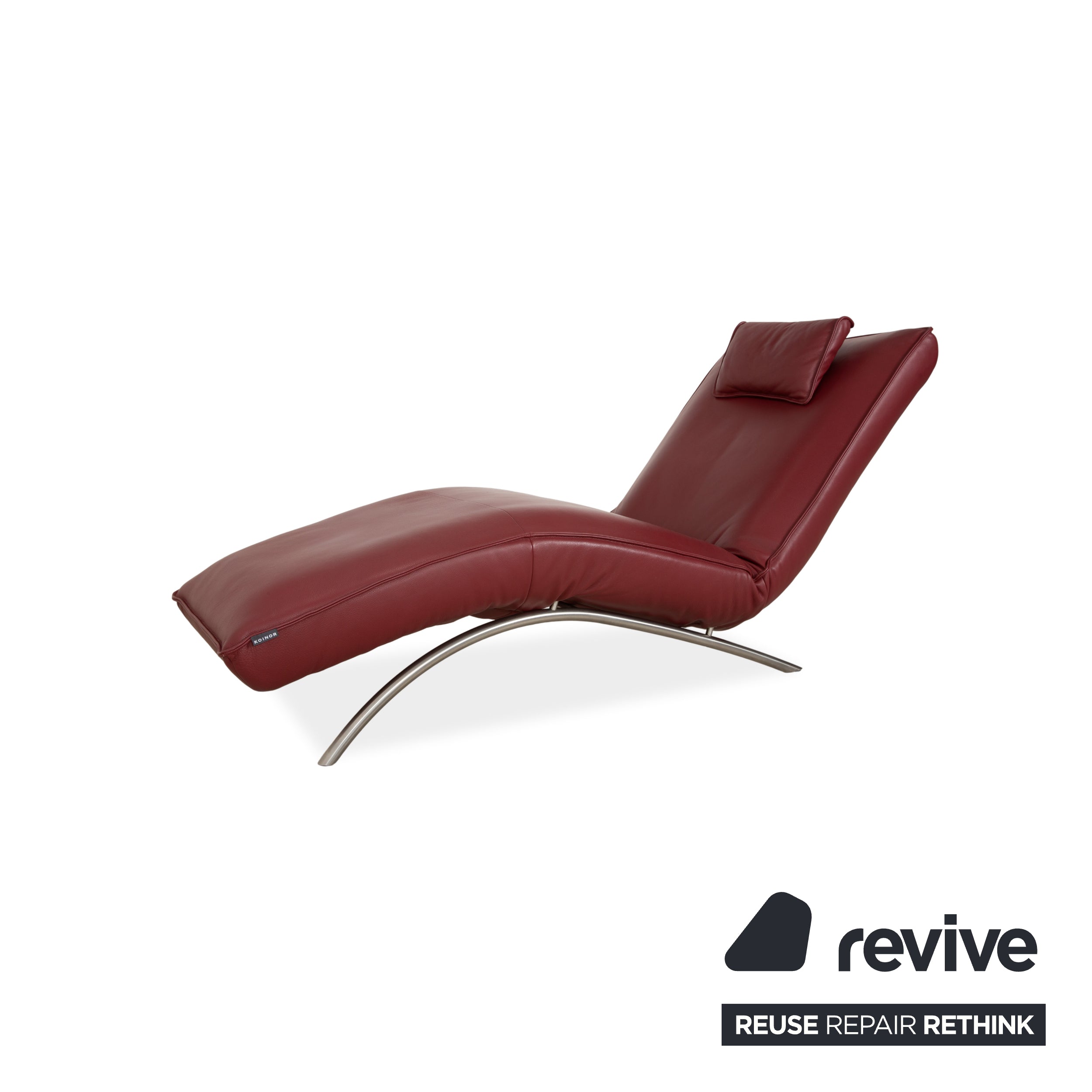 Fauteuil inclinable en cuir rouge Koinor Jonas à piles électriques