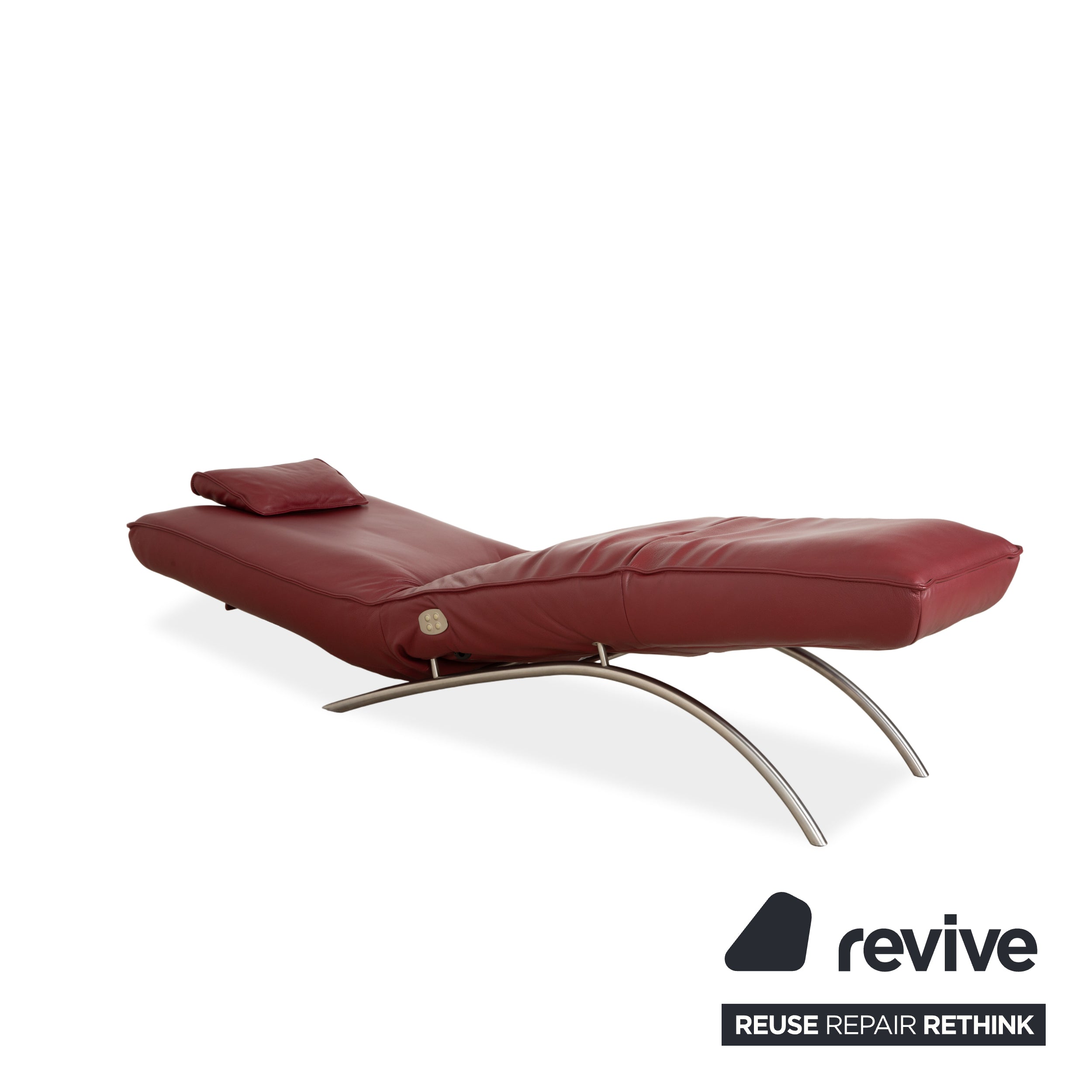 Fauteuil inclinable en cuir rouge Koinor Jonas à piles électriques