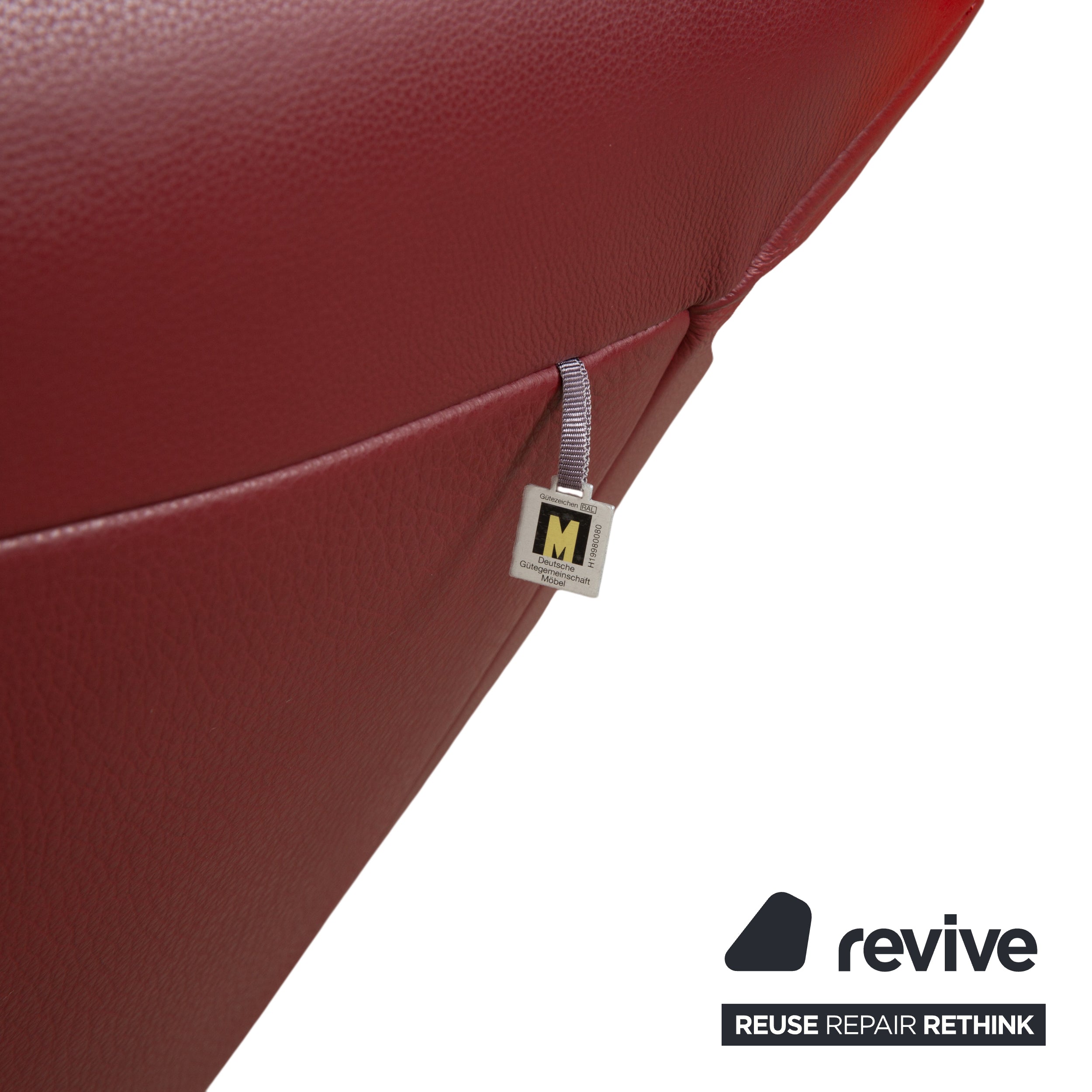 Fauteuil inclinable en cuir rouge Koinor Jonas à piles électriques