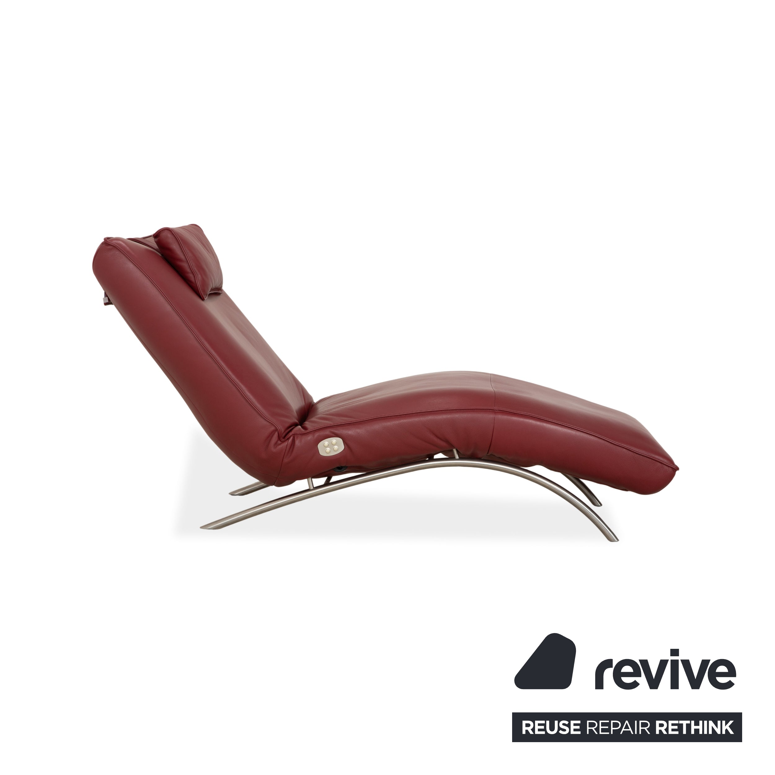 Fauteuil inclinable en cuir rouge Koinor Jonas à piles électriques