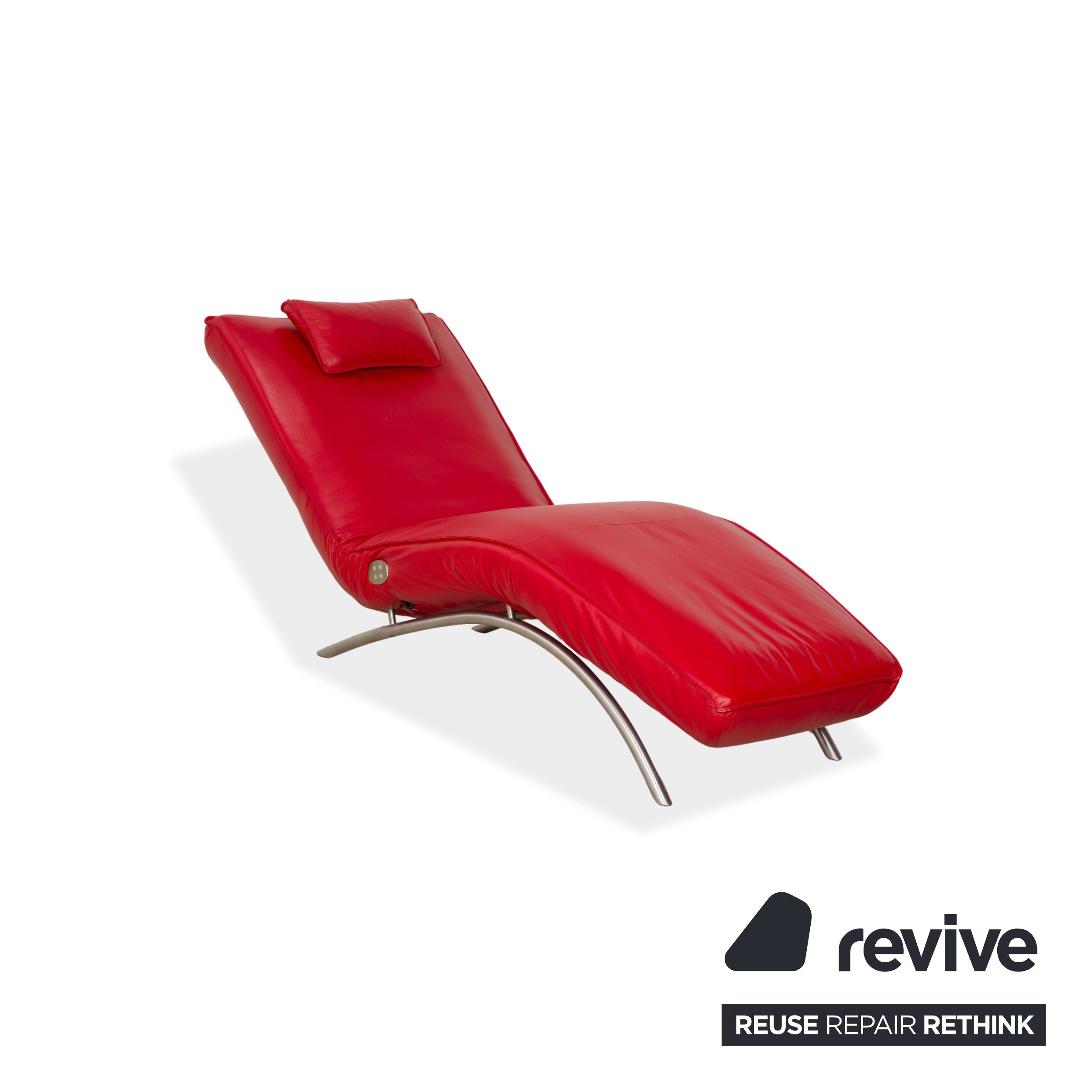 Chaise longue en cuir Koinor Jonas Rouge fonction électrique