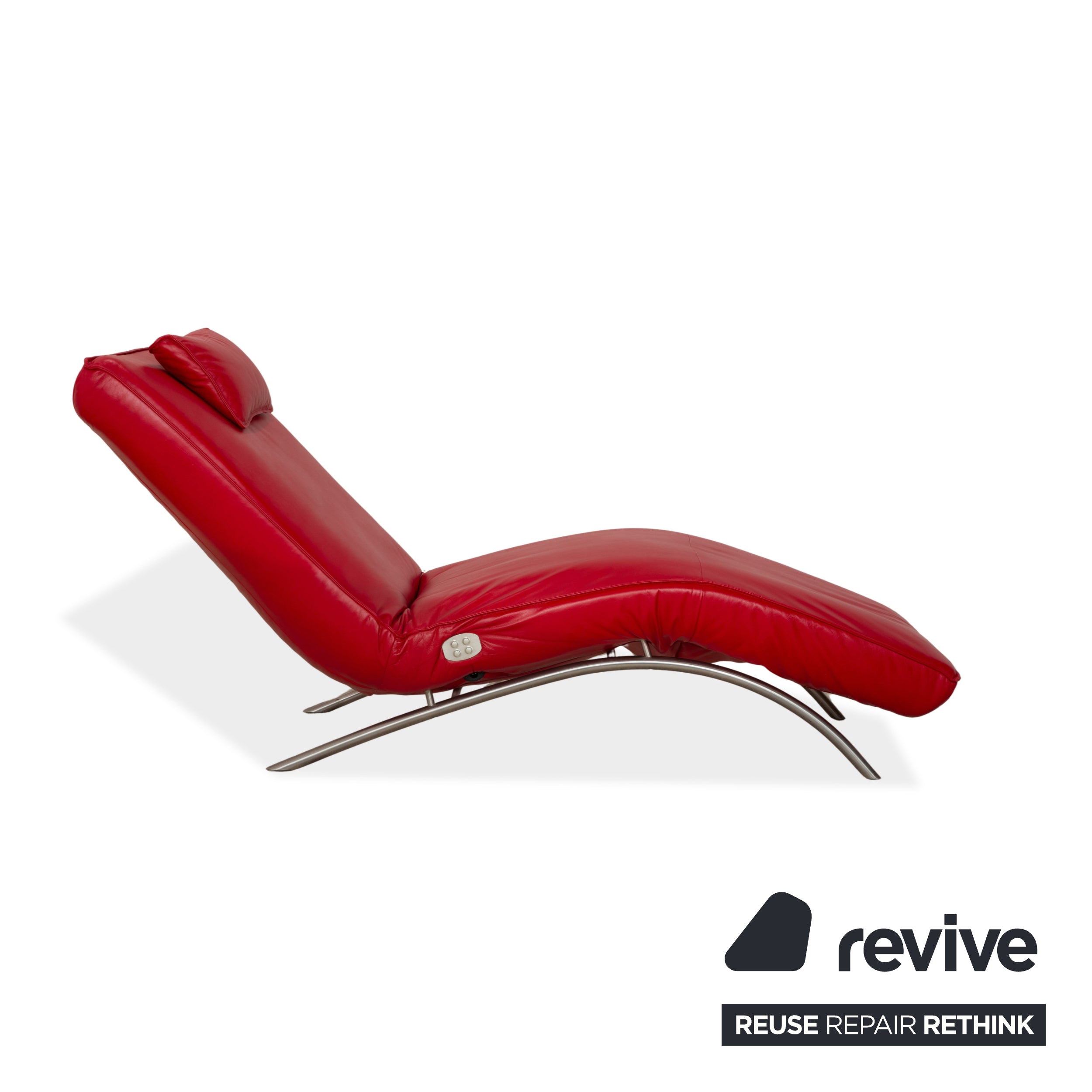 Chaise longue en cuir Koinor Jonas Rouge fonction électrique