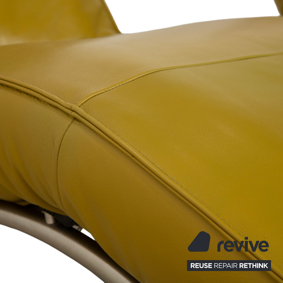 Koinor Jonas Liege Leder Gelb Grün elektrische Funktion