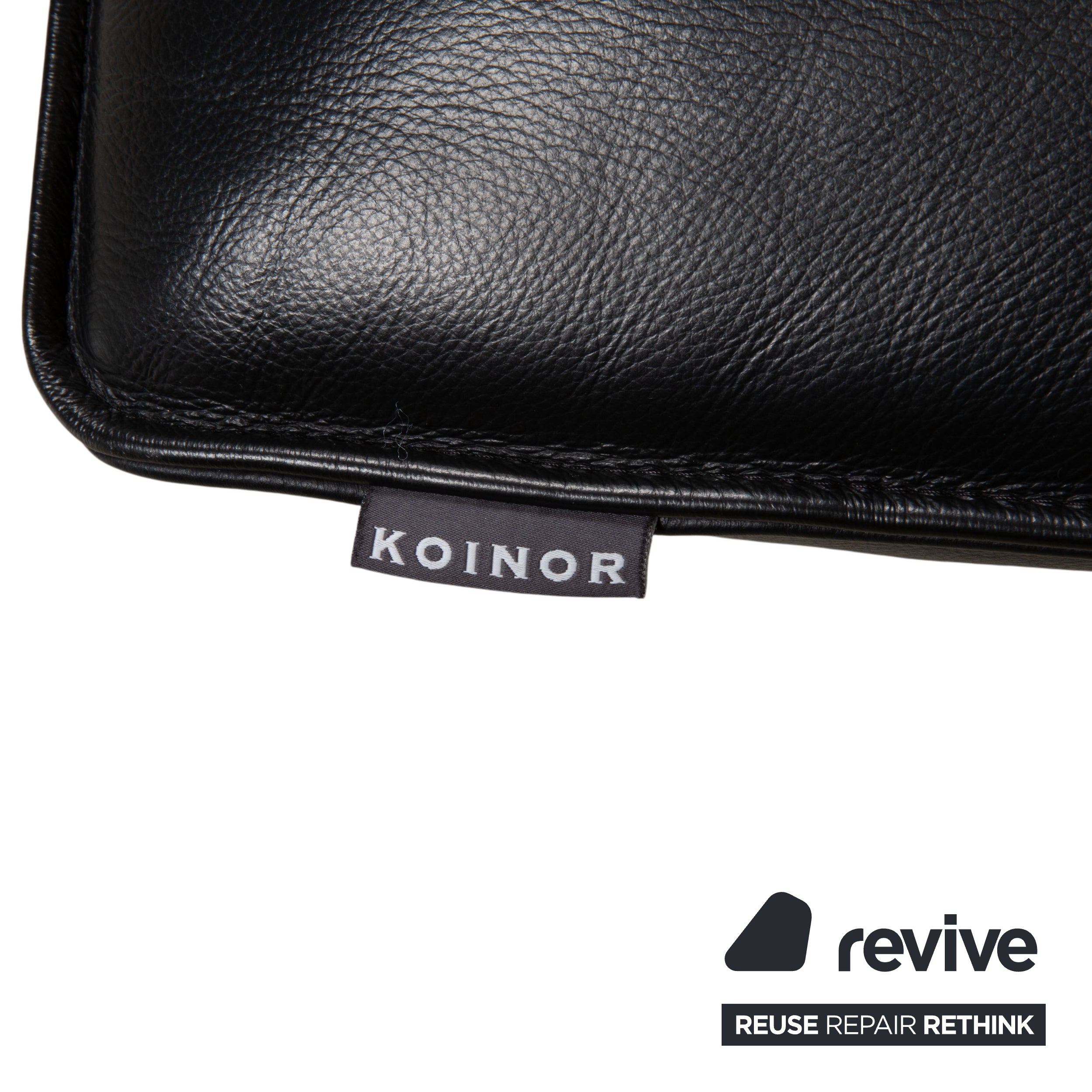 Koinor Jonas Chaise Longue Black Leather with Jeremiah Chrome Frame including Electric Function