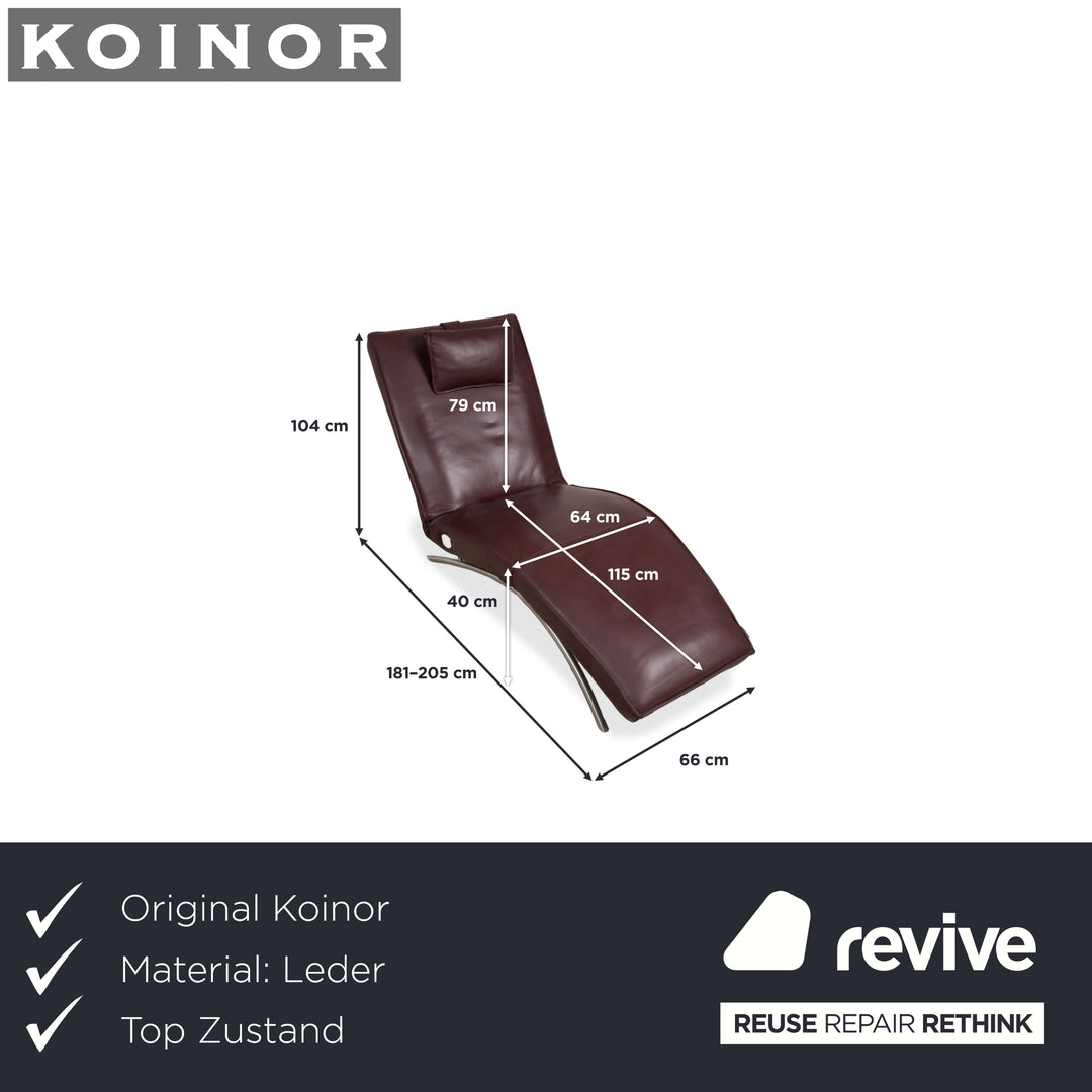 Fauteuil relax Koinor Jonas rouge bordeaux avec fonction de relaxation électrique