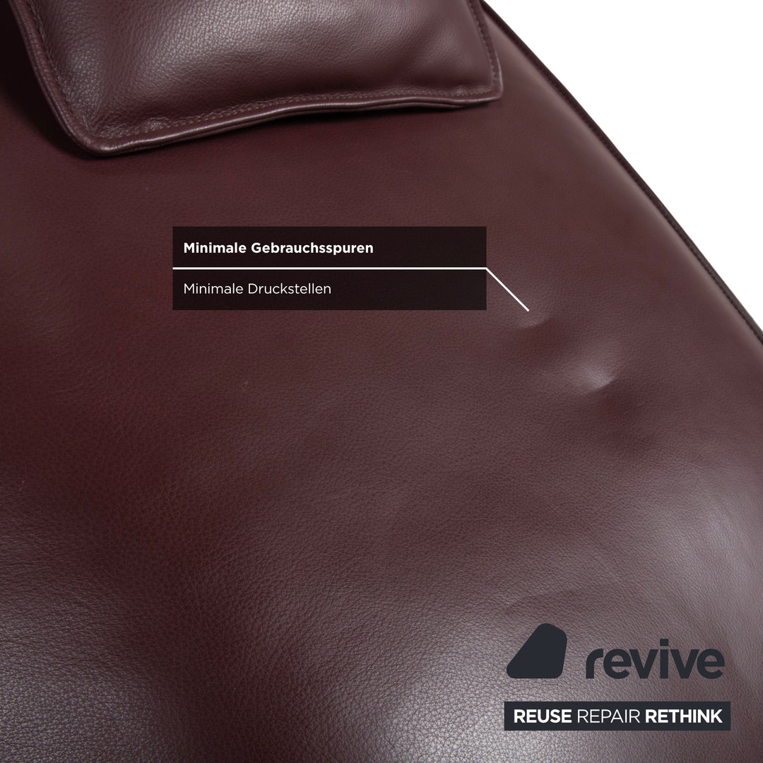 Fauteuil relax Koinor Jonas rouge bordeaux avec fonction de relaxation électrique