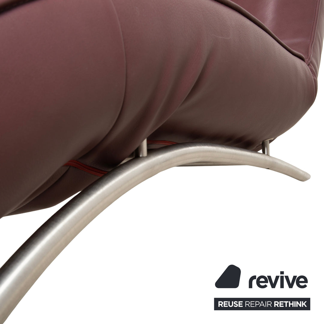 Fauteuil relax Koinor Jonas rouge bordeaux avec fonction de relaxation électrique