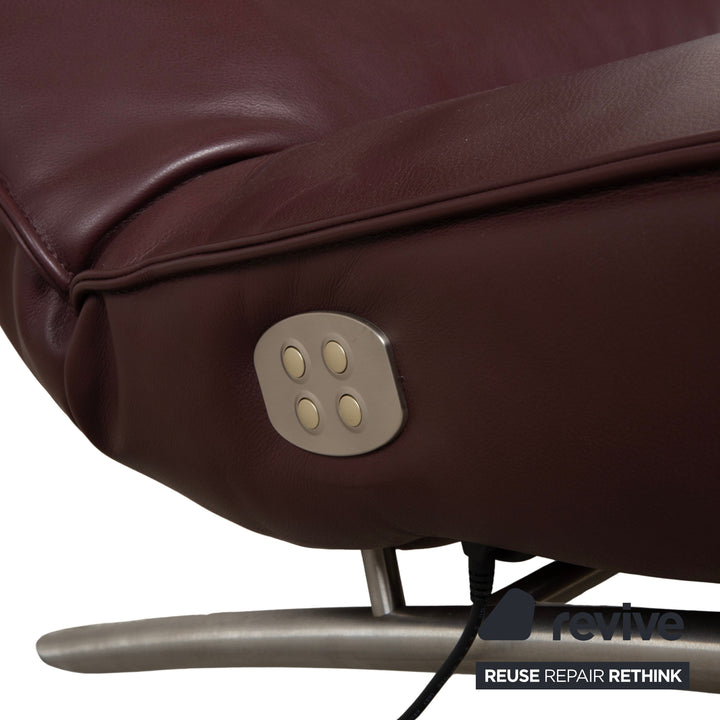 Fauteuil relax Koinor Jonas rouge bordeaux avec fonction de relaxation électrique