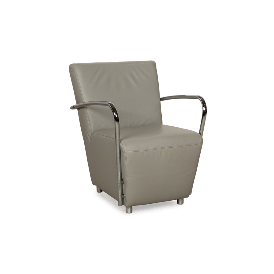 Koinor July Leather Armchair Gray Blue