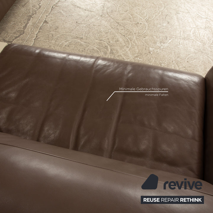 Koinor Kapstadt Leder Ecksofa Braun manuelle Funktion Recamiere Rechts Sofa Couch elektrische Funktion