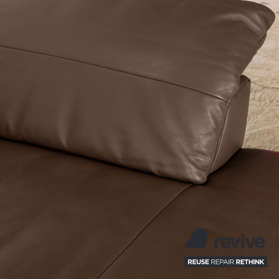 Koinor Kapstadt Leder Ecksofa Braun manuelle Funktion Recamiere Rechts Sofa Couch elektrische Funktion