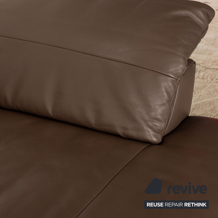 Koinor Kapstadt Leder Ecksofa Braun manuelle Funktion Recamiere Rechts Sofa Couch elektrische Funktion