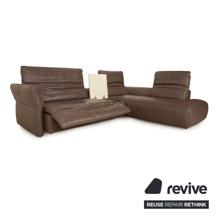 Koinor Kapstadt Leder Ecksofa Braun manuelle Funktion Recamiere Rechts Sofa Couch elektrische Funktion