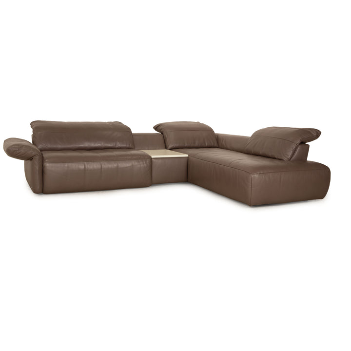 Koinor Kapstadt Leder Ecksofa Braun manuelle Funktion Recamiere Rechts Sofa Couch elektrische Funktion